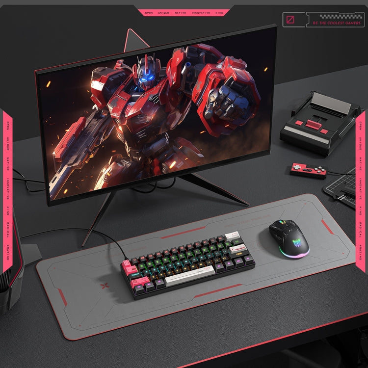 ONIKUMA G55 61 Keys RGB Colorful Lighting Wired Gaming Mechanical Keyboard - Black