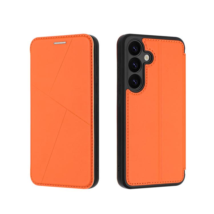 For Samsung Galaxy S25+ 5G Magnetic Armor Series RFID Card Slots Leather Phone Case