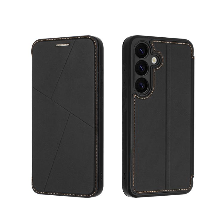 For Samsung Galaxy S25+ 5G Magnetic Armor Series RFID Card Slots Leather Phone Case
