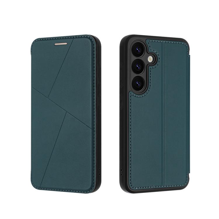For Samsung Galaxy S25+ 5G Magnetic Armor Series RFID Card Slots Leather Phone Case
