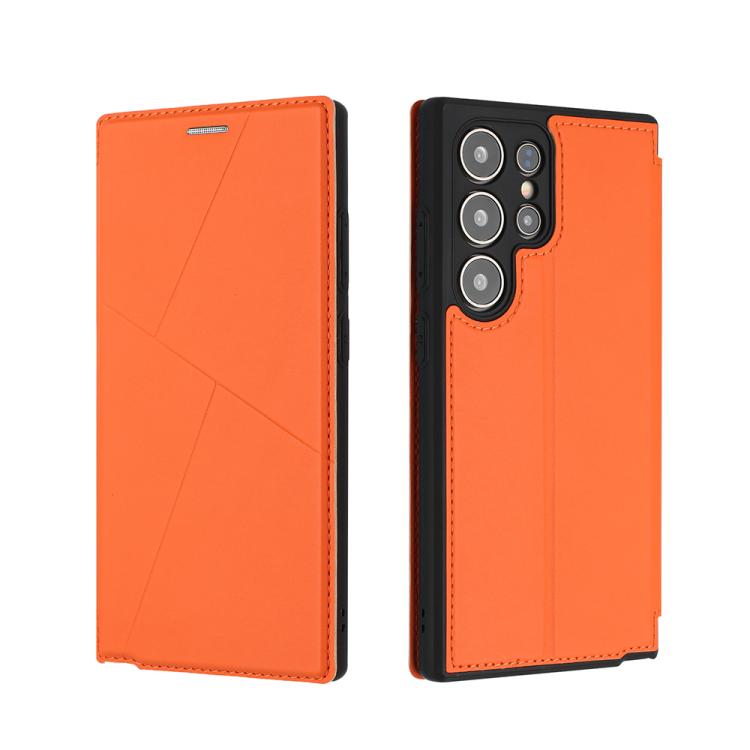 For Samsung Galaxy S25 Ultra 5G Magnetic Armor Series RFID Card Slots Leather Phone Case
