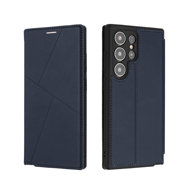 For Samsung Galaxy S25 Ultra 5G Magnetic Armor Series RFID Card Slots Leather Phone Case