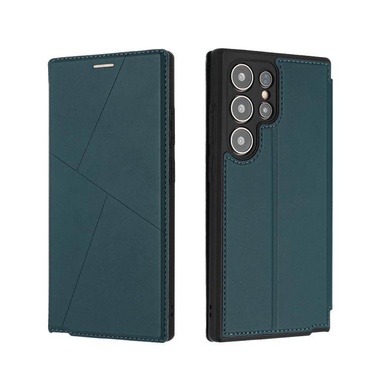 For Samsung Galaxy S25 Ultra 5G Magnetic Armor Series RFID Card Slots Leather Phone Case