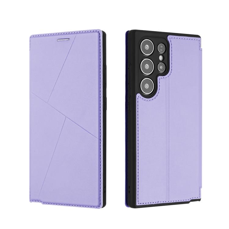 For Samsung Galaxy S25 Ultra 5G Magnetic Armor Series RFID Card Slots Leather Phone Case