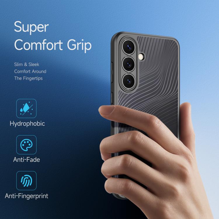 For Samsung Galaxy S25 FE 5G DUX DUCIS Aimo Series TPU + PC Frosted Feel Phone Case - Black