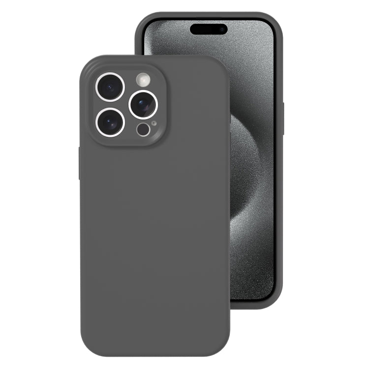 For iPhone 15 Pro Max Precise Hole Liquid Silicone Jelly Color Full Coverage Phone Case