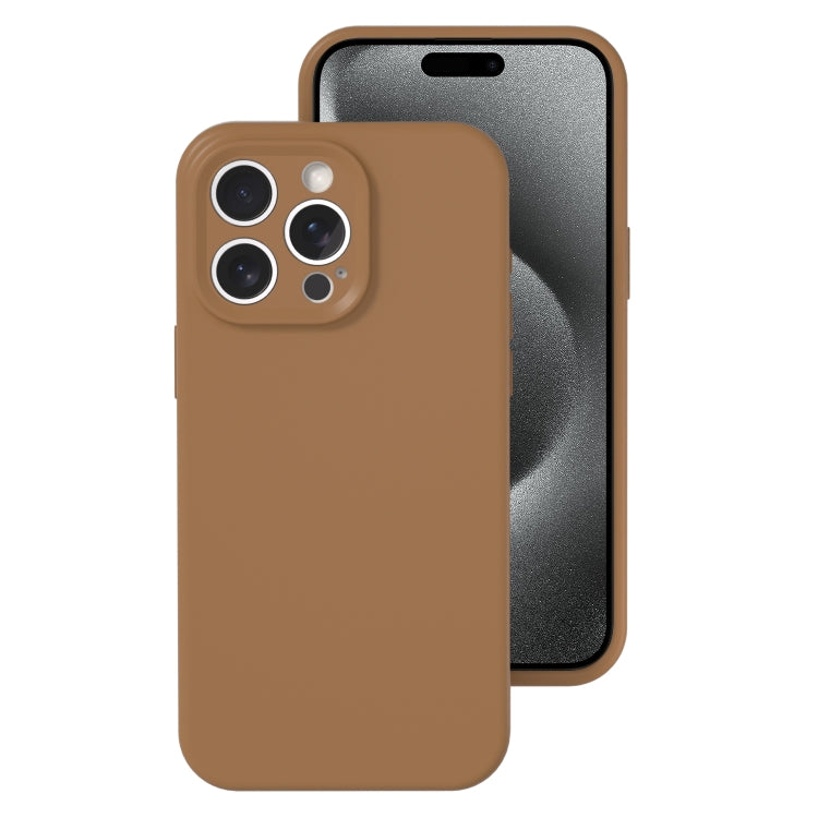 For iPhone 15 Pro Max Precise Hole Liquid Silicone Jelly Color Full Coverage Phone Case