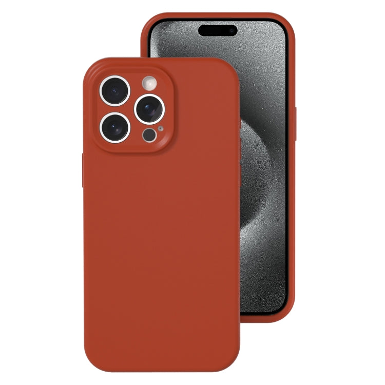 For iPhone 15 Pro Max Precise Hole Liquid Silicone Jelly Color Full Coverage Phone Case