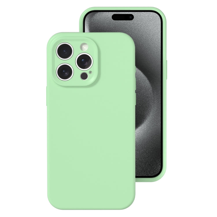 For iPhone 15 Pro Max Precise Hole Liquid Silicone Jelly Color Full Coverage Phone Case