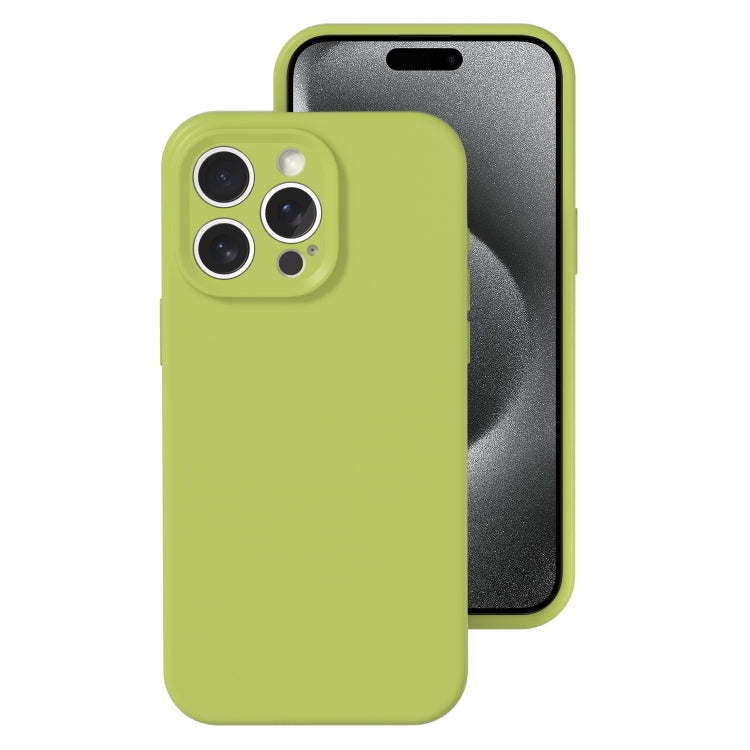For iPhone 15 Pro Max Precise Hole Liquid Silicone Jelly Color Full Coverage Phone Case