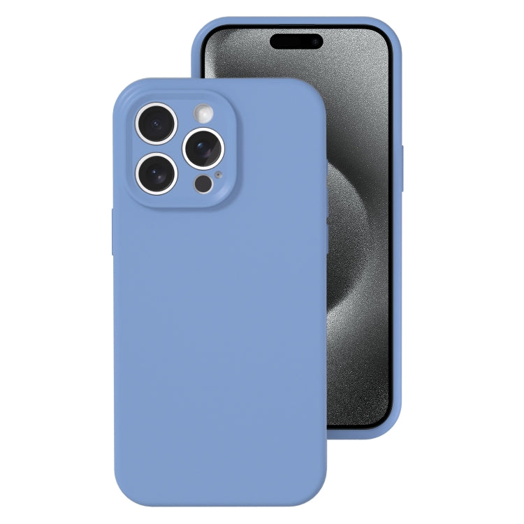 For iPhone 15 Pro Max Precise Hole Liquid Silicone Jelly Color Full Coverage Phone Case
