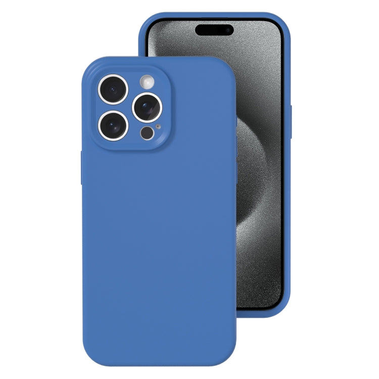 For iPhone 15 Pro Max Precise Hole Liquid Silicone Jelly Color Full Coverage Phone Case