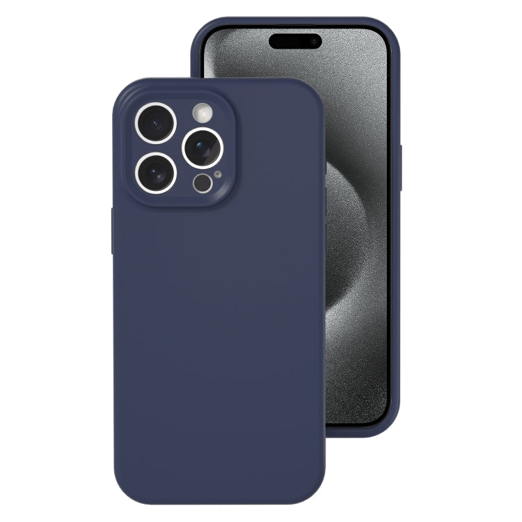 For iPhone 15 Pro Max Precise Hole Liquid Silicone Jelly Color Full Coverage Phone Case