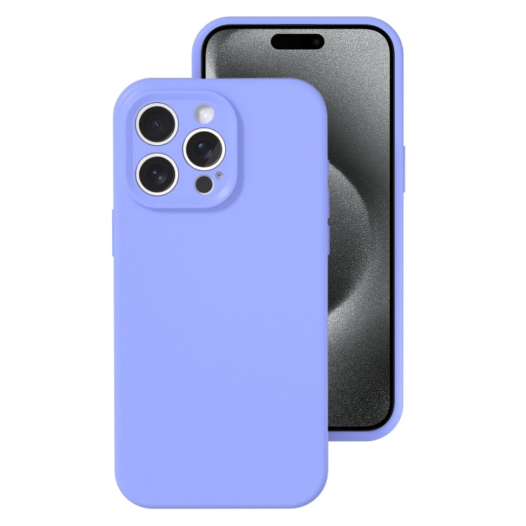 For iPhone 15 Pro Max Precise Hole Liquid Silicone Jelly Color Full Coverage Phone Case