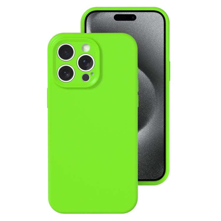 For iPhone 15 Pro Precise Hole Liquid Silicone Jelly Color Full Coverage Phone Case