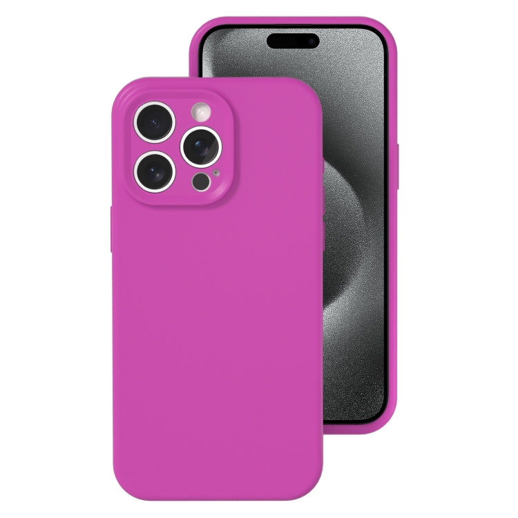 For iPhone 15 Pro Precise Hole Liquid Silicone Jelly Color Full Coverage Phone Case