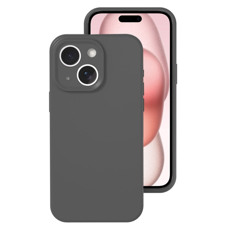 For iPhone 15 Plus Precise Hole Liquid Silicone Jelly Color Full Coverage Phone Case