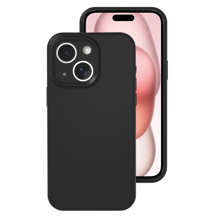 For iPhone 15 Plus Precise Hole Liquid Silicone Jelly Color Full Coverage Phone Case