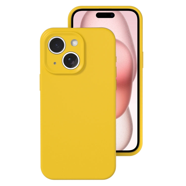 For iPhone 15 Plus Precise Hole Liquid Silicone Jelly Color Full Coverage Phone Case
