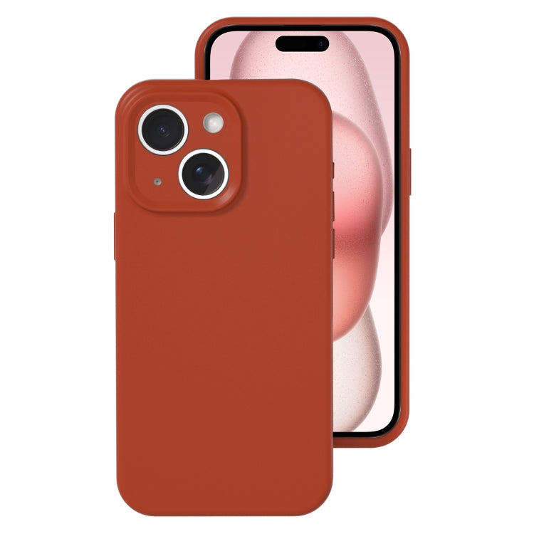 For iPhone 15 Plus Precise Hole Liquid Silicone Jelly Color Full Coverage Phone Case