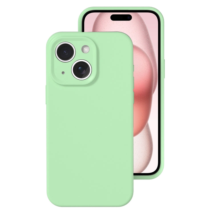 For iPhone 15 Plus Precise Hole Liquid Silicone Jelly Color Full Coverage Phone Case