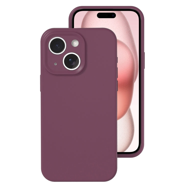 For iPhone 15 Plus Precise Hole Liquid Silicone Jelly Color Full Coverage Phone Case
