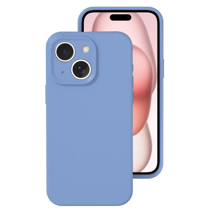 For iPhone 15 Plus Precise Hole Liquid Silicone Jelly Color Full Coverage Phone Case