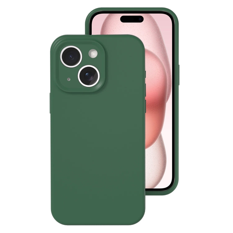 For iPhone 15 Precise Hole Liquid Silicone Jelly Color Full Coverage Phone Case