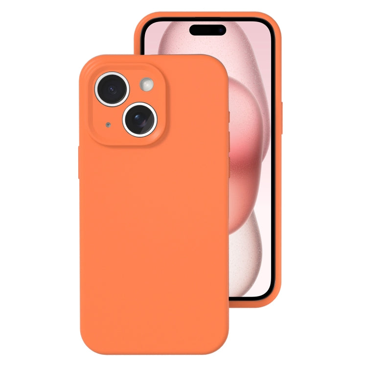 For iPhone 15 Precise Hole Liquid Silicone Jelly Color Full Coverage Phone Case