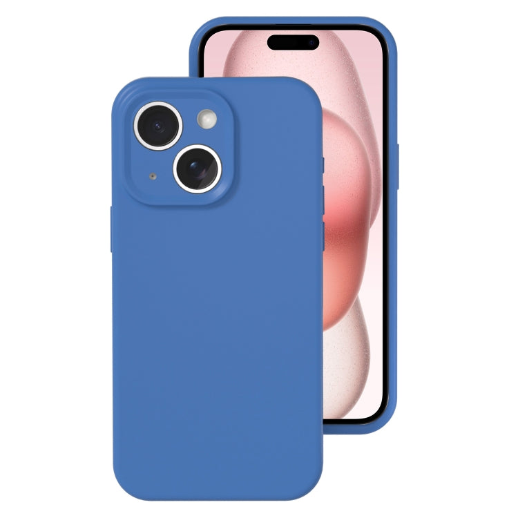 For iPhone 15 Precise Hole Liquid Silicone Jelly Color Full Coverage Phone Case