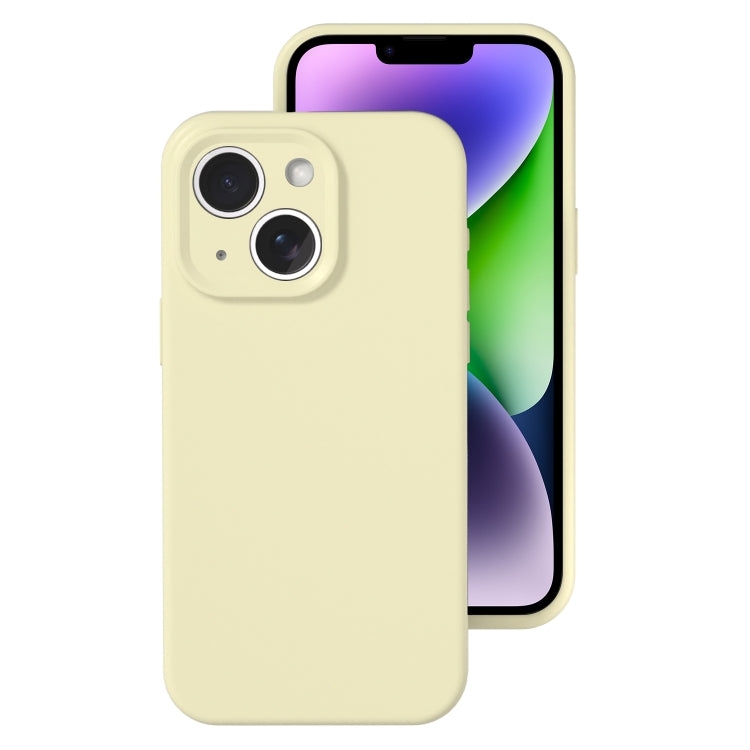 For iPhone 14 Plus Precise Hole Liquid Silicone Jelly Color Full Coverage Phone Case