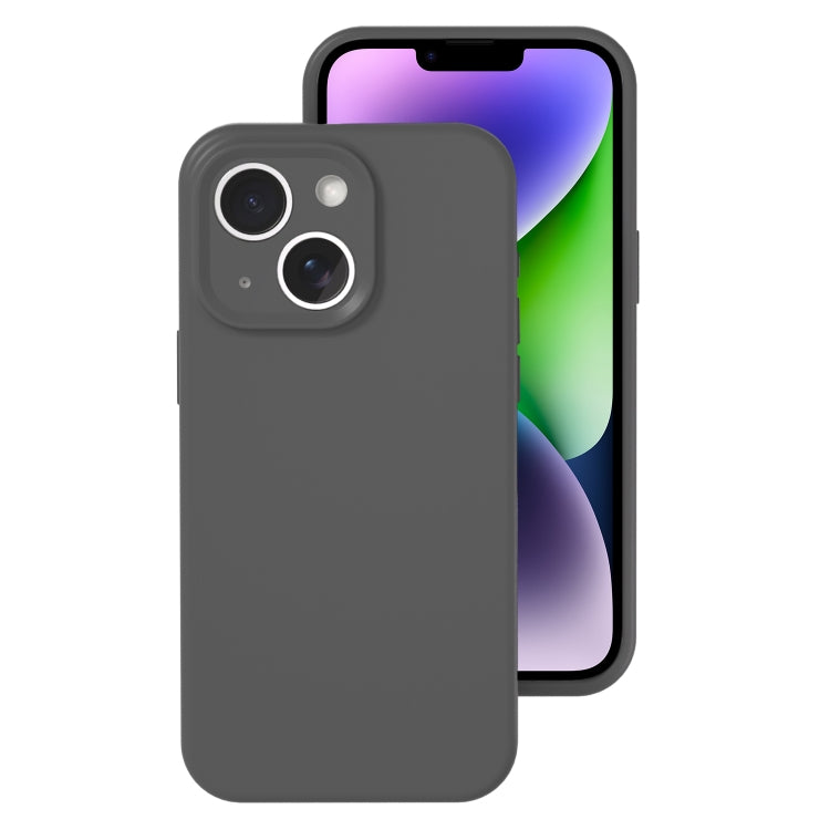 For iPhone 14 Plus Precise Hole Liquid Silicone Jelly Color Full Coverage Phone Case