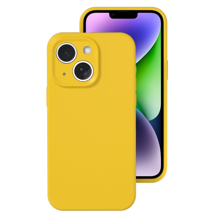 For iPhone 14 Plus Precise Hole Liquid Silicone Jelly Color Full Coverage Phone Case