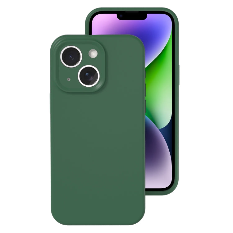 For iPhone 14 Plus Precise Hole Liquid Silicone Jelly Color Full Coverage Phone Case