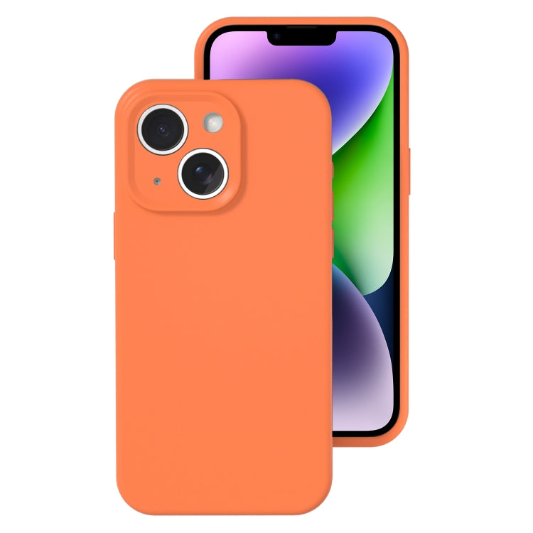 For iPhone 14 Plus Precise Hole Liquid Silicone Jelly Color Full Coverage Phone Case