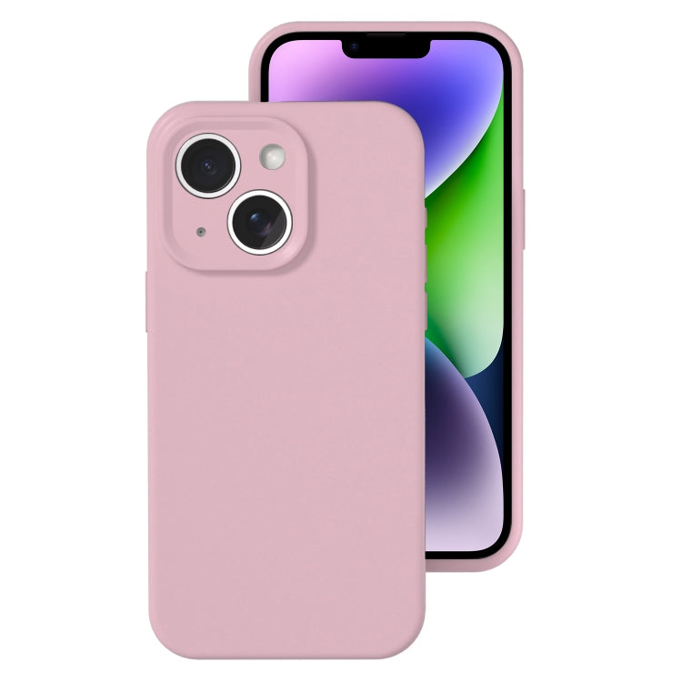 For iPhone 14 Plus Precise Hole Liquid Silicone Jelly Color Full Coverage Phone Case