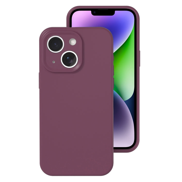 For iPhone 14 Plus Precise Hole Liquid Silicone Jelly Color Full Coverage Phone Case