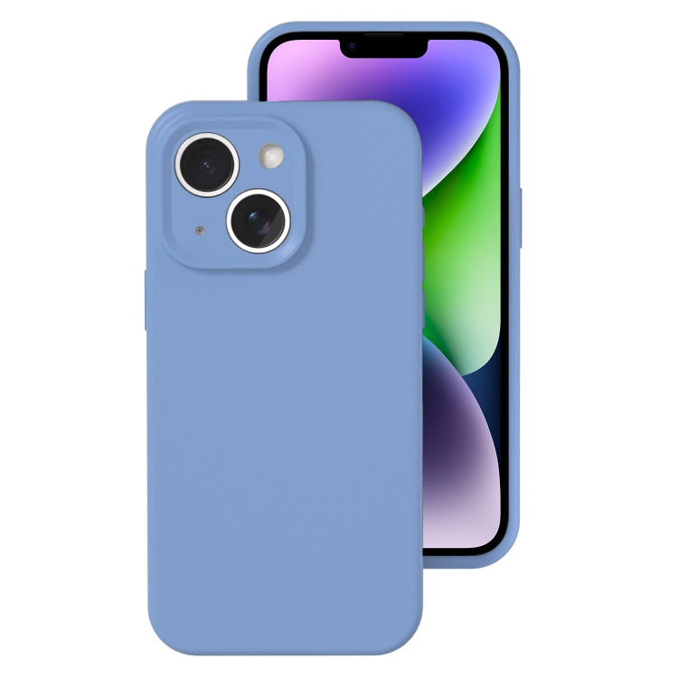 For iPhone 14 Plus Precise Hole Liquid Silicone Jelly Color Full Coverage Phone Case
