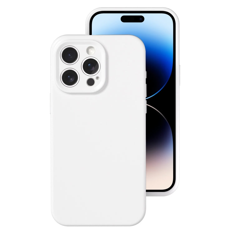 For iPhone 14 Pro Precise Hole Liquid Silicone Jelly Color Full Coverage Phone Case