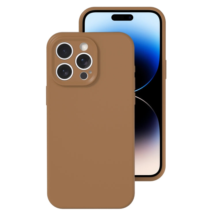 For iPhone 14 Pro Precise Hole Liquid Silicone Jelly Color Full Coverage Phone Case