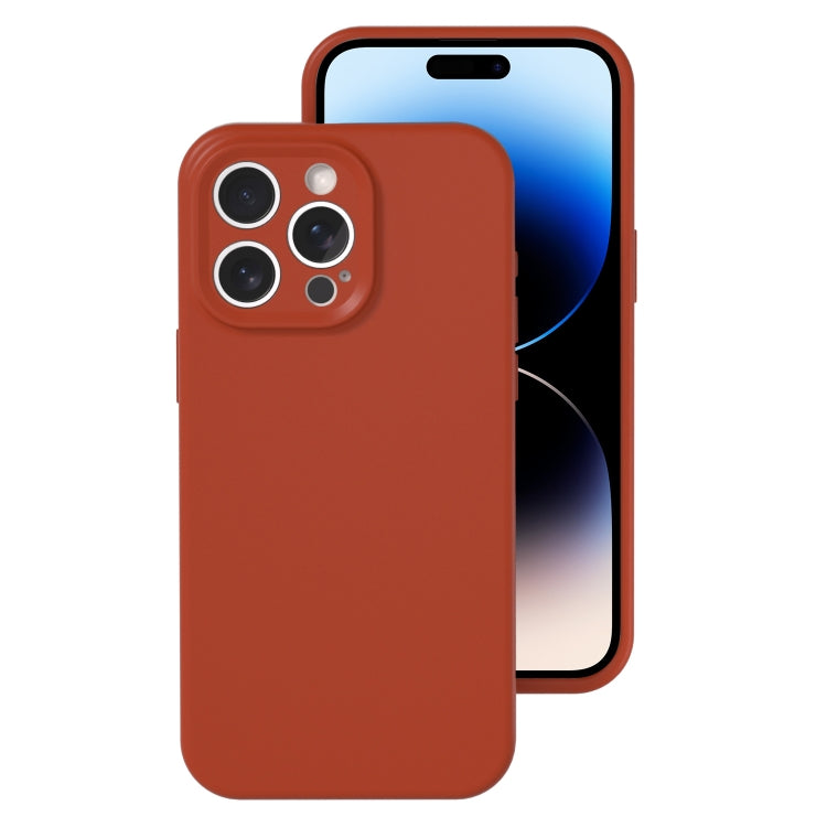 For iPhone 14 Pro Precise Hole Liquid Silicone Jelly Color Full Coverage Phone Case