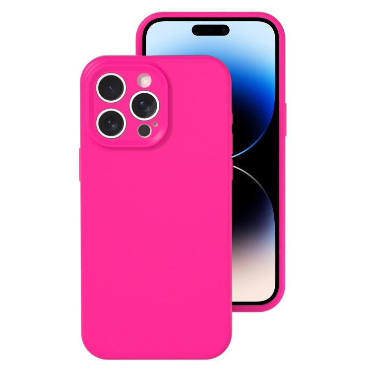 For iPhone 14 Pro Precise Hole Liquid Silicone Jelly Color Full Coverage Phone Case