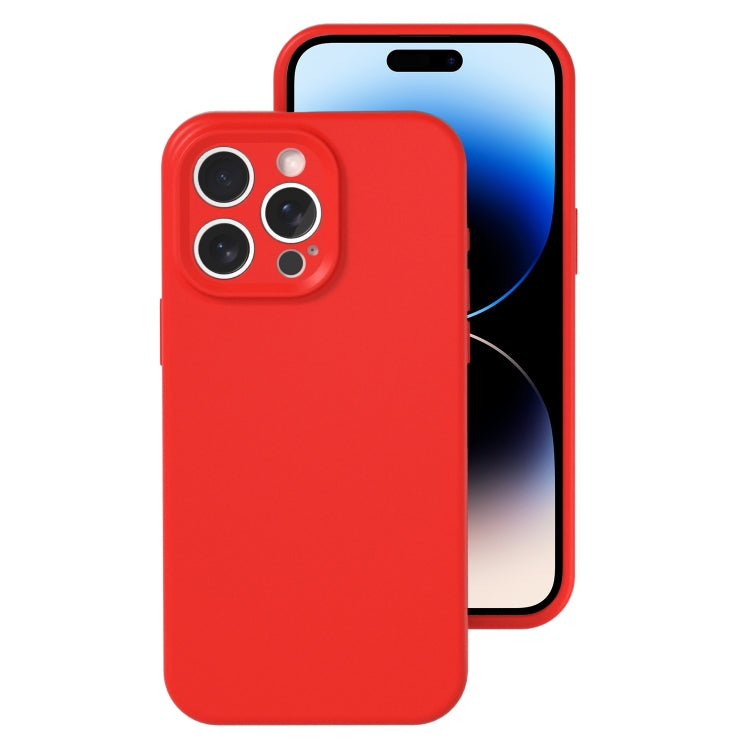For iPhone 14 Pro Precise Hole Liquid Silicone Jelly Color Full Coverage Phone Case