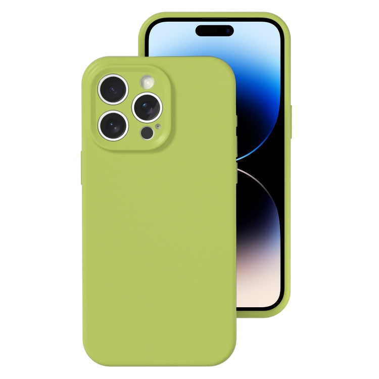 For iPhone 14 Pro Max Precise Hole Liquid Silicone Jelly Color Full Coverage Phone Case