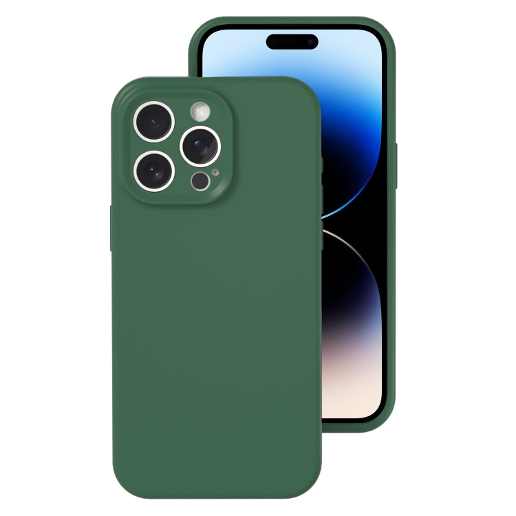 For iPhone 14 Pro Max Precise Hole Liquid Silicone Jelly Color Full Coverage Phone Case