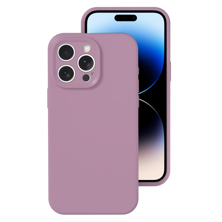 For iPhone 14 Pro Max Precise Hole Liquid Silicone Jelly Color Full Coverage Phone Case