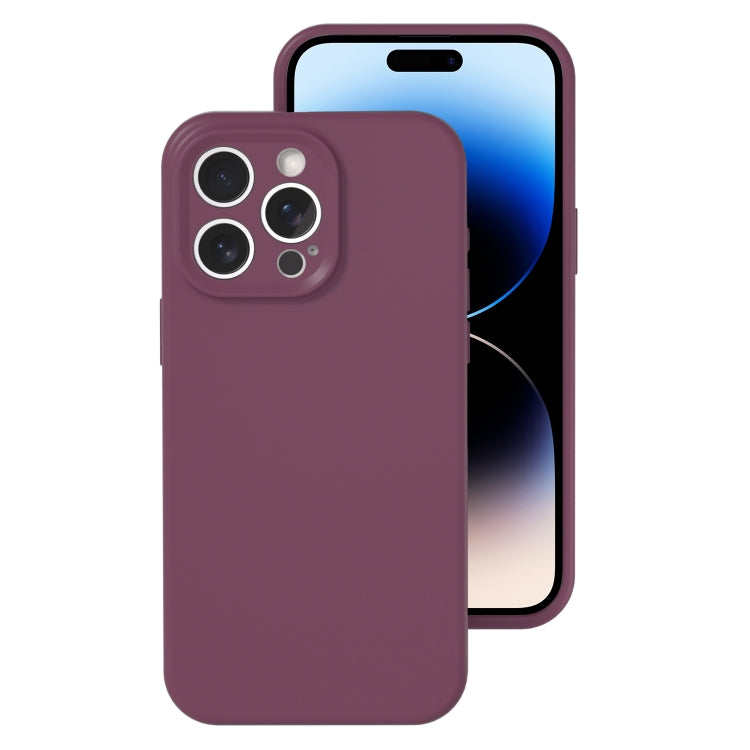 For iPhone 14 Pro Max Precise Hole Liquid Silicone Jelly Color Full Coverage Phone Case