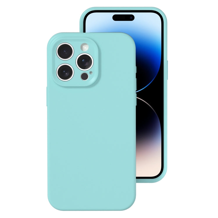 For iPhone 14 Pro Max Precise Hole Liquid Silicone Jelly Color Full Coverage Phone Case