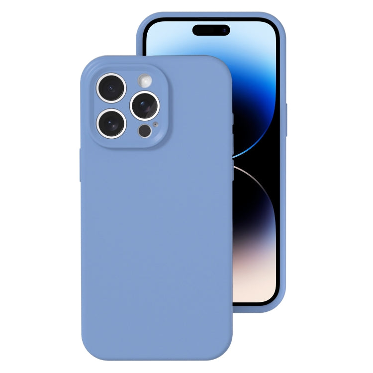 For iPhone 14 Pro Max Precise Hole Liquid Silicone Jelly Color Full Coverage Phone Case