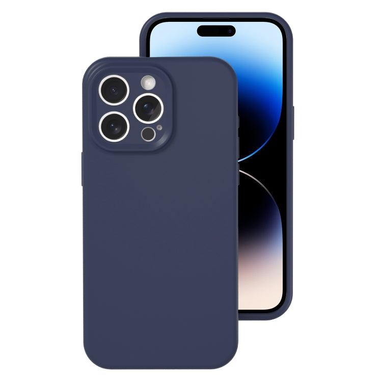 For iPhone 14 Pro Max Precise Hole Liquid Silicone Jelly Color Full Coverage Phone Case